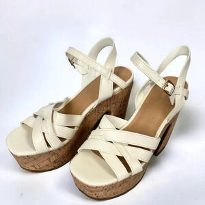 Indigo Rd Lourin Block Heel Platform Sandal in Ivory NEW Size 8.5